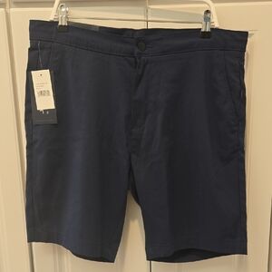 Men's Flat-Front Navy Shorts - Tailored Everyday Style